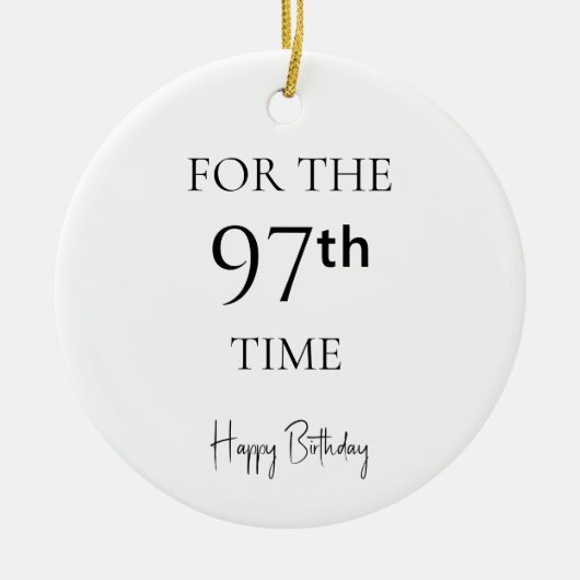 97回目の誕生日おめでとう セラミックオーナメント (正面)