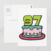 97歳お誕生日ケーキ ポストカード (正面/裏面)