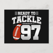 97歳のタックルフットボールパーティー 97歳の誕生日 ポストカード (正面)