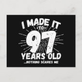 97歳の皮肉なミーム 面白い97歳の誕生日 ポストカード (正面)