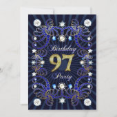 97歳の誕生日パーティー招待状と宝石の塊 招待状 (正面)