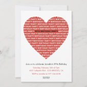 97歳の誕生日パーティー招待状 ガール xoxo 愛する人 招待状 (正面)