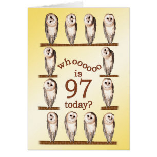 97歳の誕生日、奇妙なフクロカード。