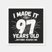 97歳皮肉ミームおもしろい97誕生日 スタンダードカクテルナプキン (正面)
