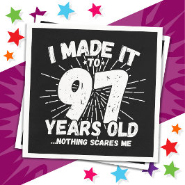 97歳皮肉ミームおもしろい97誕生日 スタンダードカクテルナプキン