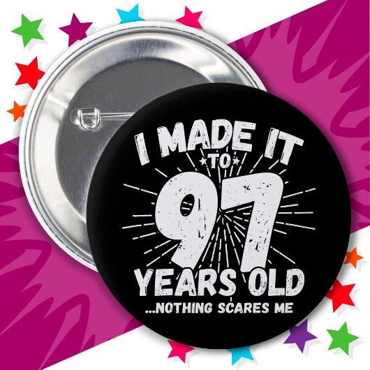 97歳皮肉ミームおもしろい97誕生日 缶バッジ