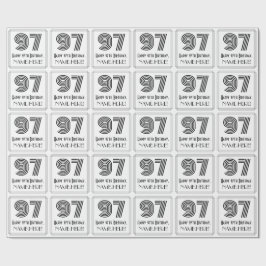 97番目の誕生日:インスパイアアールデコスタイル「97」 +名前 ラッピングペーパー