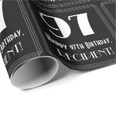 97番目の誕生日-インスパイアアールデコ検索"97",名前 ラッピングペーパー (ロールコーナー)