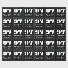 97番目の誕生日:インスパイアアールデコ「97」と名前 ラッピングペーパー