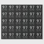 97番目の誕生日:インスパイアアールデコ「97」を見る/名前 ラッピングペーパー (フラット)