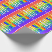 97番目の誕生日: カラフル, Rainbow Pattern # 97 ラッピングペーパー (角)