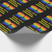 97誕生日:おもしろい、カラフルレインボーインスパイア# 97 ラッピングペーパー (角)