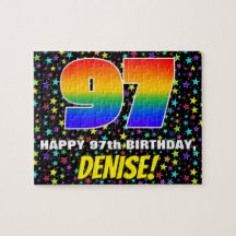 97誕生日:おもしろい、カラフル星野パターン