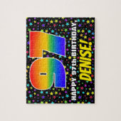 97誕生日:おもしろい、カラフル星野パターン ジグソーパズル (縦)