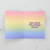 97誕生日:カラフルレインボー# 97,名前をカスタムする カード (内部)