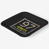 97誕生日:フローラ花数名前をカスタムする ペーパープレート (傾斜あり)