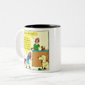 971の数学科学のオックスフォードのコンマの漫画 ツートーンマグカップ (正面左)