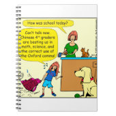 971の数学科学のオックスフォードのコンマの漫画 ノートブック (正面)