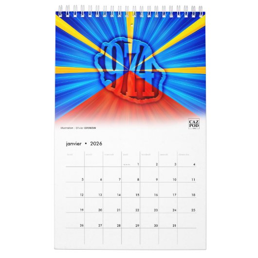 974 Ile de la Réunion カレンダー (1月 2026)