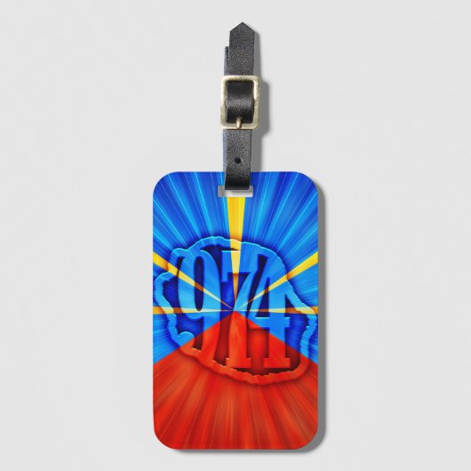 974 Ile de la Réunion ラゲッジタグ (正面縦)