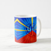 974 Ile de la Réunion - Drapeau réunionnais コーヒーマグカップ (正面右)