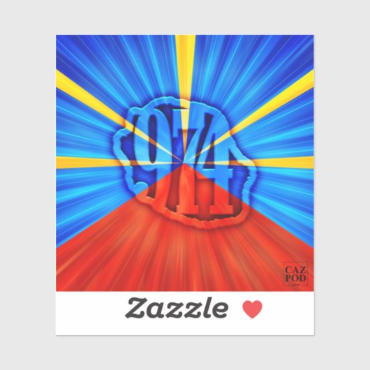 974 Ile de la Réunion - Drapeau réunionnais シール (シート)