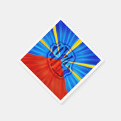 974 Ile de la Réunion - Drapeau réunionnais スタンダードカクテルナプキン (角)