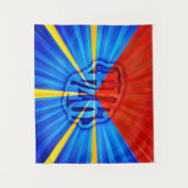 974 Ile de la Réunion - Drapeau réunionnais タペストリー (正面)