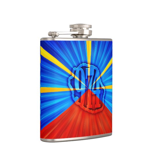 974 Ile de la Réunion - Drapeau réunionnais フラスク (右)