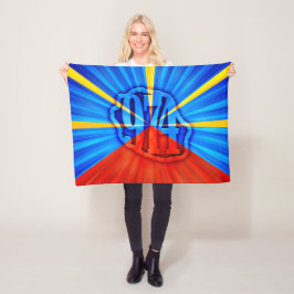 974 Ile de la Réunion - Drapeau réunionnais フリースブランケット
