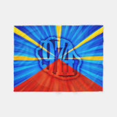 974 Ile de la Réunion - Drapeau réunionnais フリースブランケット (正面(横))