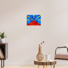 974 Ile de la Réunion - Drapeau réunionnais ポスター