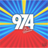 974 Ile de la Reunion Signature Maveli R zoom1 シール (正面)