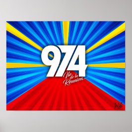 974 Ile de la Reunion Signature Maveli R zoom1 ポスター