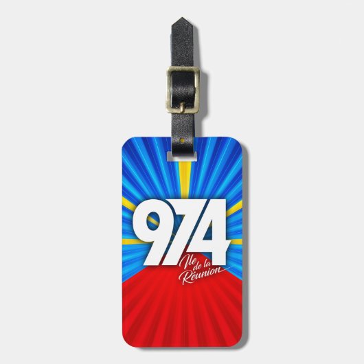 974 Ile de la Reunion Signature Maveli R zoom1 ラゲッジタグ (正面縦)