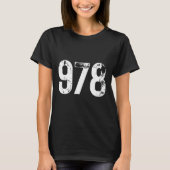 978 Area Code Lowell MA Mobile Telephone Area Code Tシャツ (正面)