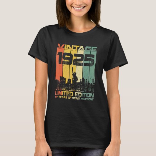 97 Year Old Vintage 1925 97th Birthday Tシャツ (正面)