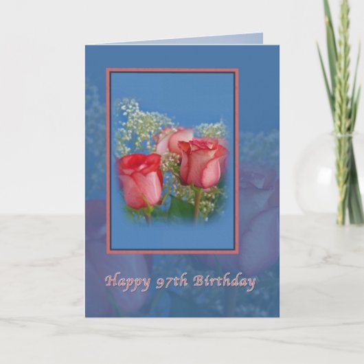 97th誕生日カードとRed Roses カード (正面)