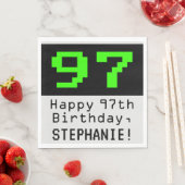 97th誕生日 – ネディ/オタク系のスタイル「97」と名前 スタンダードランチョンナプキン (インサイチュ)