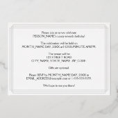 97th Birthday Party —アールデコ検索「97」 +名前 箔招待状 (裏面)