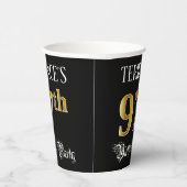 97th Birthday Party – スクリプファンシート、フェイク金ゴールド・ルック 紙コップ (右)