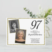 97th Custom Photo White and Gold  招待状 (スタンド正面)