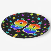 98イベント:はっきりした,おもしろい,虹カラフル98 ペーパープレート (アングル)