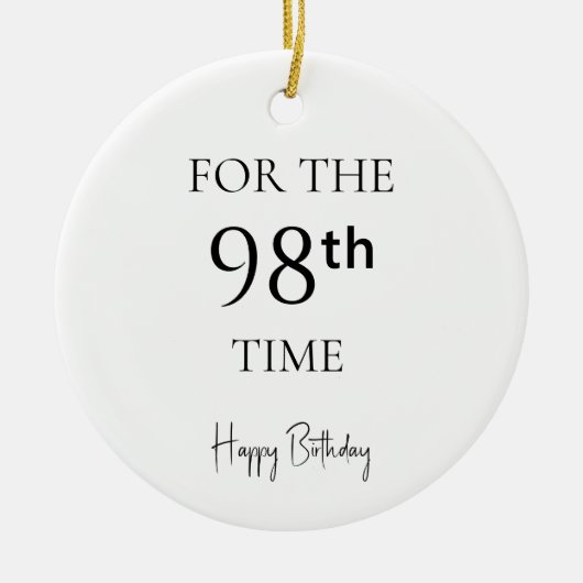 98回目の誕生日おめでとう セラミックオーナメント (正面)