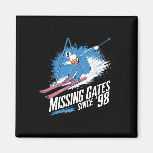 98年からゲートが欠落しているアルペンスキー マグネット (正面)