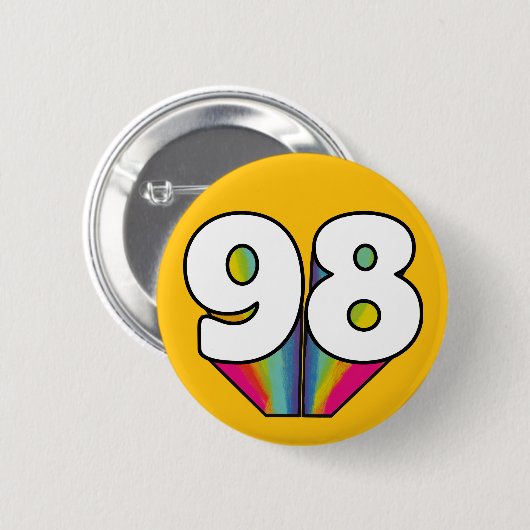 98歳のお祝い 缶バッジ (正面&裏面)