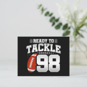 98歳のタックルフットボールパーティー 98歳の誕生日 ポストカード (スタンド正面)