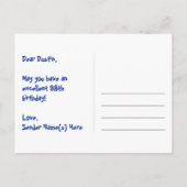 98歳の誕生日おめでとう:楽しいハート柄、虹 98 ポストカード (裏面)