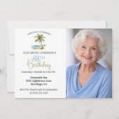 98歳の誕生日お祝いフォト 招待状 (正面)
