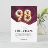 98歳の誕生日パーティーのご招待 招待状 (スタンド正面)